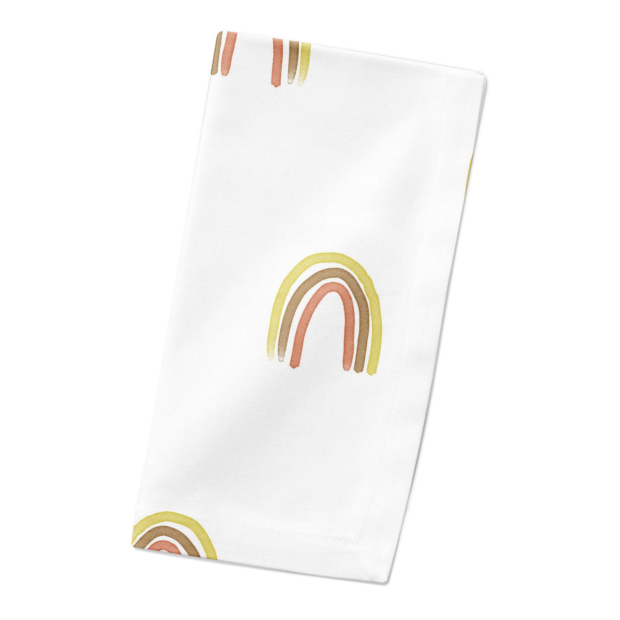 Random Rainbow Pattern 10" x 10" Cotton Twill Napkin